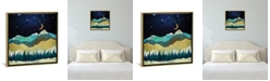 iCanvas Snow Night by Spacefrog Designs Gallery-Wrapped Canvas Print - 18" x 18" x 0.75"